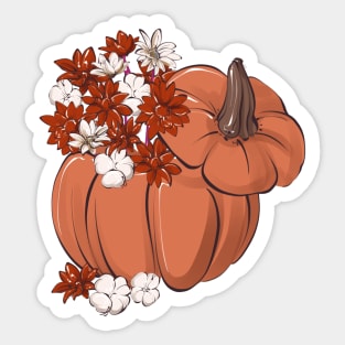 Pumpkin flower Sticker